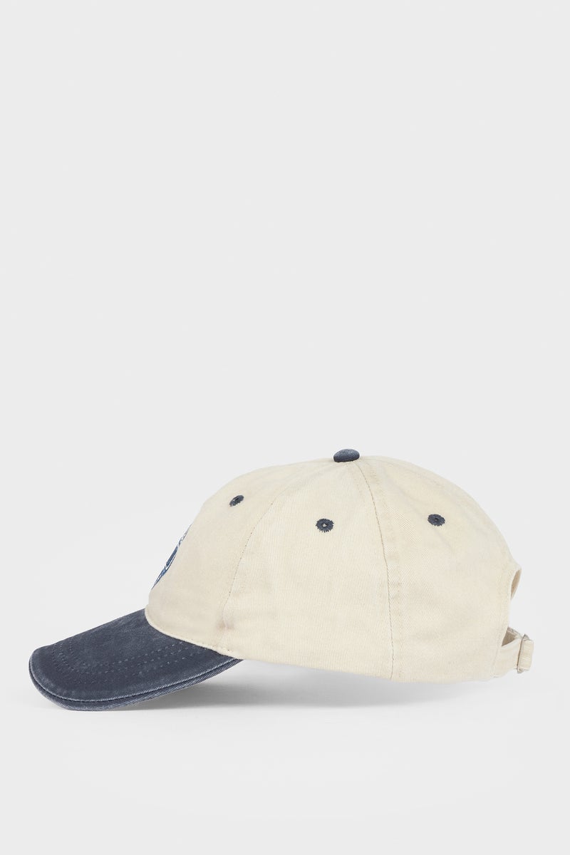 DeFacto Blue Man Man Embroidered Cotton Cap Casual - Image 3